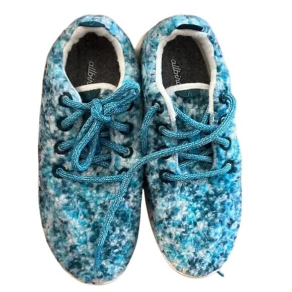 NEW Allbirds Wool Runner Fluff’s Sneakers Womens Size 6 Blue White - Picture 4 of 4